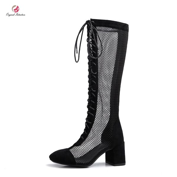 original intention stylish women ankle long air mesh boots square toe square heels boots black apricot shoes woman size 3-10.5
original intention stylish women ankle long air mesh boots square toe square heels boots black apricot shoes woman size 3-10.5