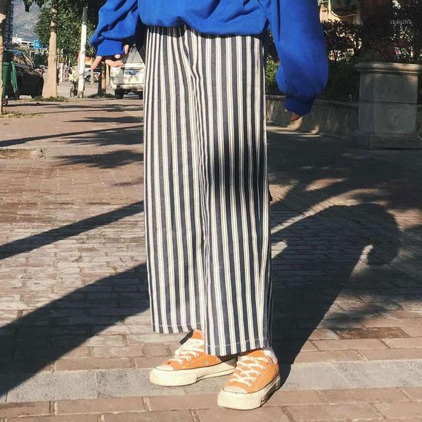 spring 2018 fashion new women's wide leg pants high waist stripe summer trousers womens loose pockets street wear1, Black;white
spring 2018 fashion new women's wide leg pants high waist stripe summer trousers womens loose pockets street wear1, Black;white