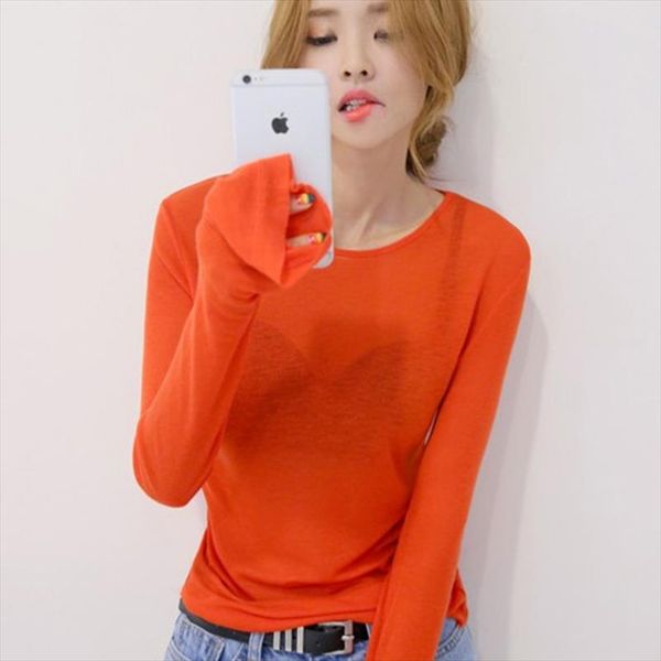 thin see through высокого качества обычная тенниска женщины хлопок эластичность basic с длинным рукавом sheer тонкий дамы майка корейский ст, White
thin see through высокого качества обычная тенниска женщины хлопок эластичность basic с длинным рукавом sheer тонкий дамы майка корейский ст, White