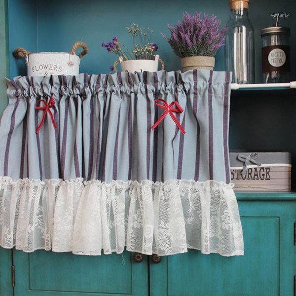 curtain & drapes senisaihon cotton half-curtain blue stripes roman curtains white lace tulle hem coffee short for kitchen cabinet door1
curtain & drapes senisaihon cotton half-curtain blue stripes roman curtains white lace tulle hem coffee short for kitchen cabinet door1
