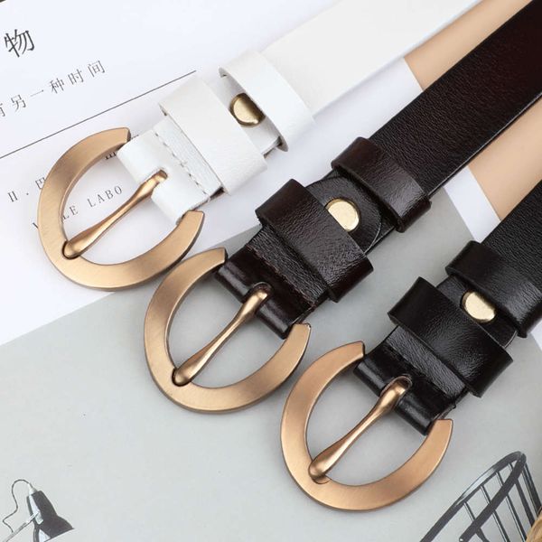 chic soft pure cow belt women's leather simple versatile black with jeans, Black;brown
chic soft pure cow belt women's leather simple versatile black with jeans, Black;brown