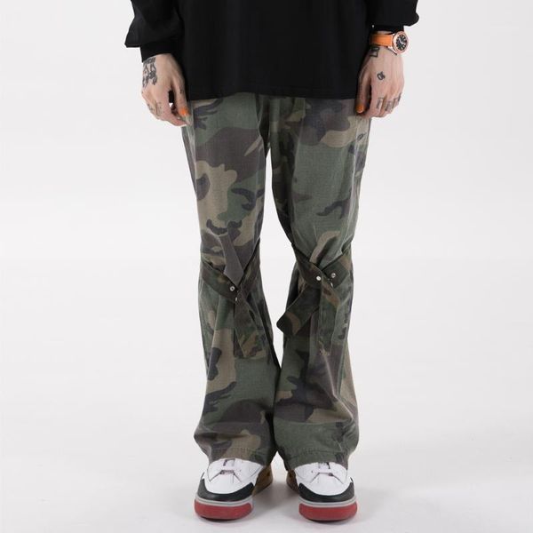 2021 men clothing harajuku streetwear camouflage flared trousers hiphop goth pants travis scokanyewest ch021, Black
2021 men clothing harajuku streetwear camouflage flared trousers hiphop goth pants travis scokanyewest ch021, Black
