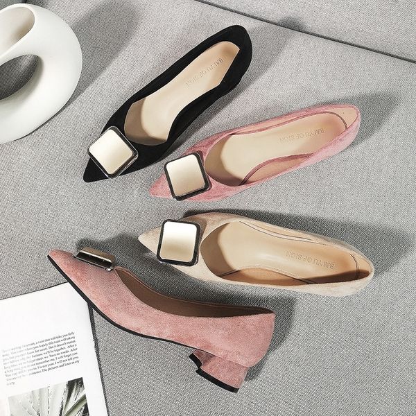 new female square high heels office lady career shoes woman 2020 solid faux suede flock pointed toe buckle wedding sandals pumps t200525, Black
new female square high heels office lady career shoes woman 2020 solid faux suede flock pointed toe buckle wedding sandals pumps t200525, Black
