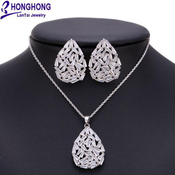 honghong high-quality cubic zirconia big heart shape earring necklace sets fashion wedding jewelry sets for for women, Silver
honghong high-quality cubic zirconia big heart shape earring necklace sets fashion wedding jewelry sets for for women, Silver