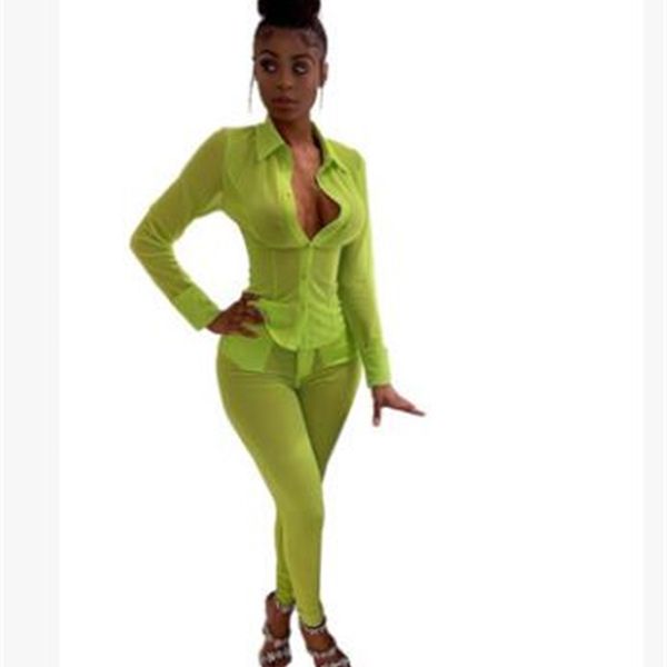2021 new seeing through monkey long buttons rompers skinny pants pencil two parts set women summer clothes hqp5, Gray
2021 new seeing through monkey long buttons rompers skinny pants pencil two parts set women summer clothes hqp5, Gray