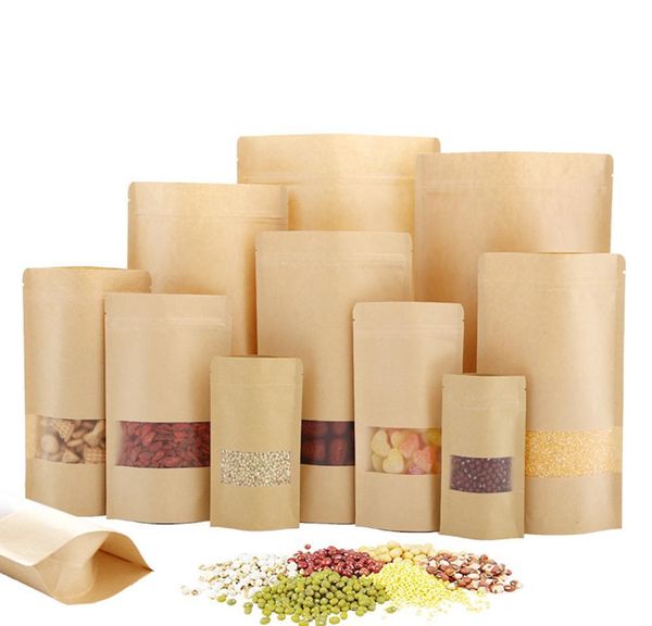 100pcs/lot kraft paper self-sealing ziplock bag tea nut dry fruit food packaging bags reusable moisture-proof vertical bag
100pcs/lot kraft paper self-sealing ziplock bag tea nut dry fruit food packaging bags reusable moisture-proof vertical bag