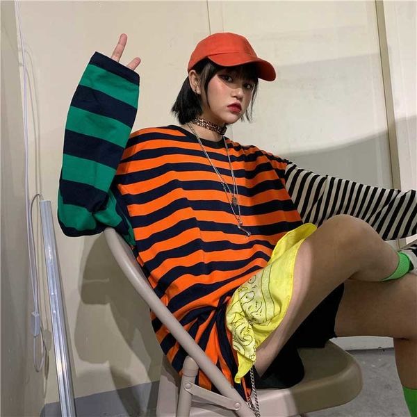 nicemix women patchwork hip hop t shirt oversized tee long sleeve shirts couple harajuku streetwear korean fashion clothes 201125, White
nicemix women patchwork hip hop t shirt oversized tee long sleeve shirts couple harajuku streetwear korean fashion clothes 201125, White