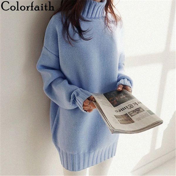colorfaith new 2021 winter spring womens sweaters korean style turtleneck warm pullover oversize long warm knitwear sw9585, White;black
colorfaith new 2021 winter spring womens sweaters korean style turtleneck warm pullover oversize long warm knitwear sw9585, White;black