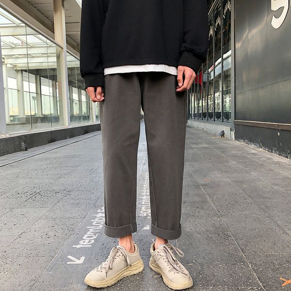 straight casual autumn and winter 2020 men's loose korean pure simple pants versatile, Black
straight casual autumn and winter 2020 men's loose korean pure simple pants versatile, Black