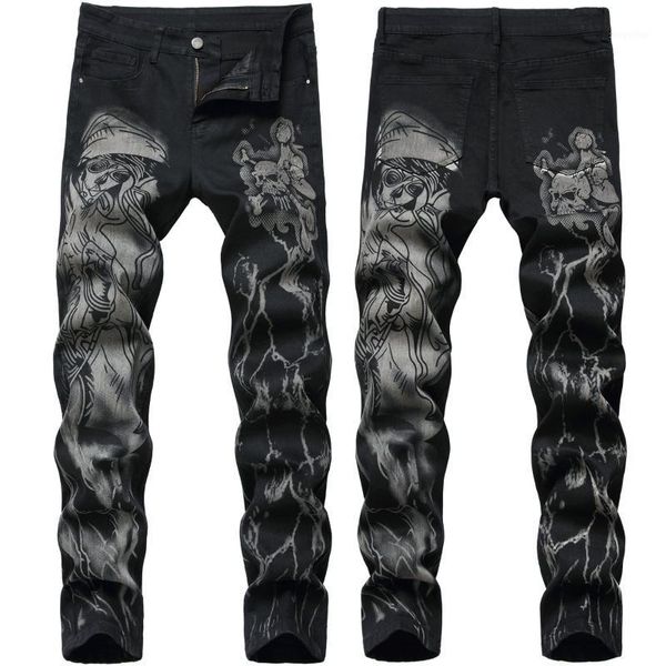 2020 new style printed jeans men's micro-elastic jeans fashion original pattern design printed men pants brand male slim1, Blue
2020 new style printed jeans men's micro-elastic jeans fashion original pattern design printed men pants brand male slim1, Blue