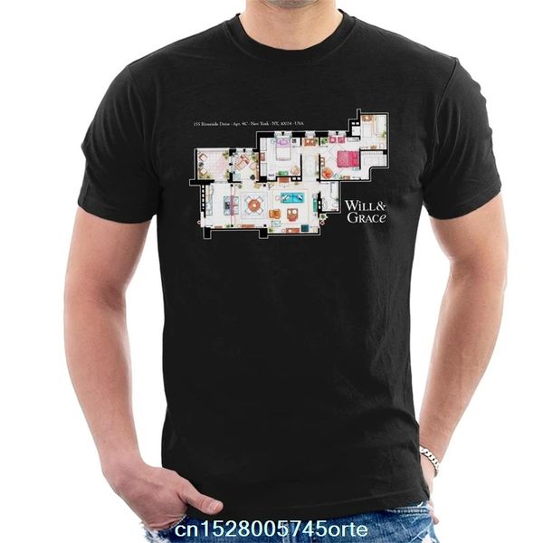 printed camiseta will and grace apartment floor plan men's t-shirt tee shirt sport hooded sweatshirt hoodie
