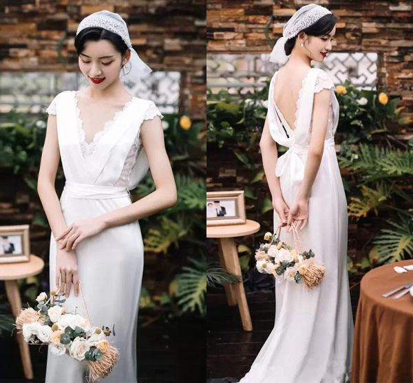 vintage mermaid wedding dresses beach boho v neck bridal gown sleeveless scalloped cap sleeves sweep train custom made plus size vestido de, White
vintage mermaid wedding dresses beach boho v neck bridal gown sleeveless scalloped cap sleeves sweep train custom made plus size vestido de, White