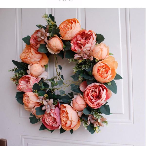 decorative flowers & wreaths christmas silk peony rose artificial wreath door garland for wedding decoration home party decor1
decorative flowers & wreaths christmas silk peony rose artificial wreath door garland for wedding decoration home party decor1