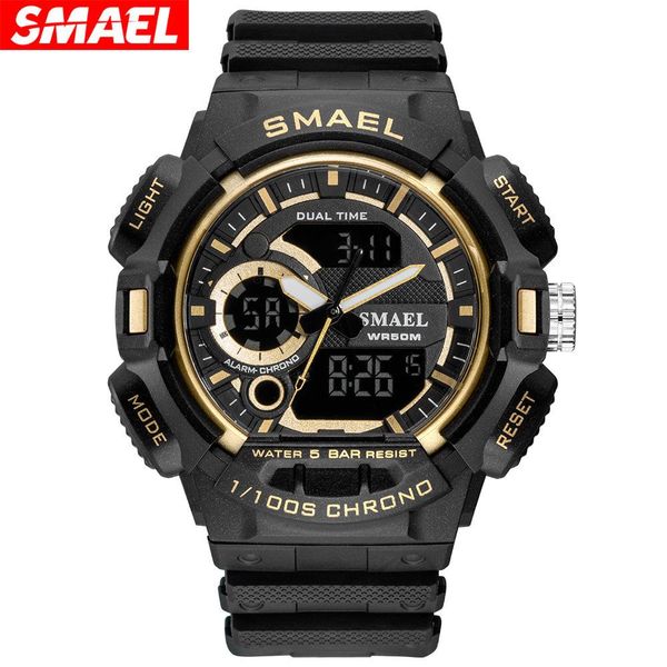 smael smer new watch men's trend large screen dual display electronic watch trend luminous waterproof student watch, Slivery;brown
smael smer new watch men's trend large screen dual display electronic watch trend luminous waterproof student watch, Slivery;brown