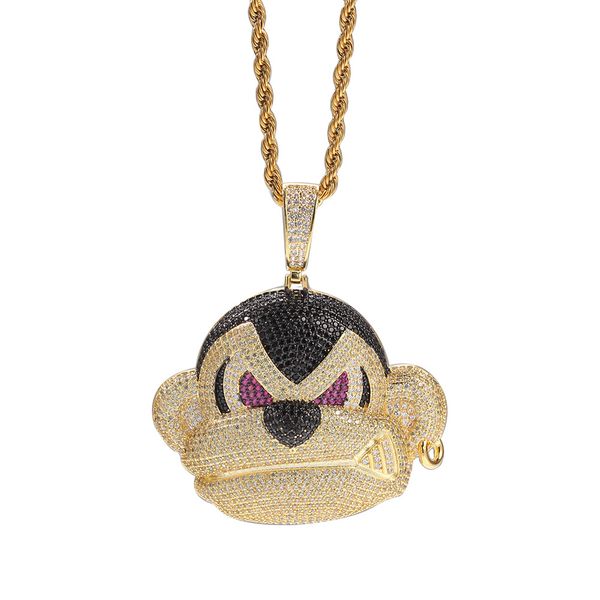 iced out cartoon chimpanzee pendant & necklace cubic zirconia necklace fashion hip hop jewelry mens gift, Silver
iced out cartoon chimpanzee pendant & necklace cubic zirconia necklace fashion hip hop jewelry mens gift, Silver