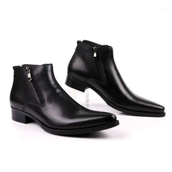 men boots genuine leather black pointed toe luxury fashion classic business office formal ankle boots men shoes male side zipper1
men boots genuine leather black pointed toe luxury fashion classic business office formal ankle boots men shoes male side zipper1