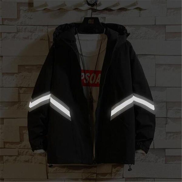 men's jackets 2021 nwe personality reflective jacket men thin windbreaker hooded coat hip hop streetwear wild clothes chaqueta hombre, Black;brown
men's jackets 2021 nwe personality reflective jacket men thin windbreaker hooded coat hip hop streetwear wild clothes chaqueta hombre, Black;brown