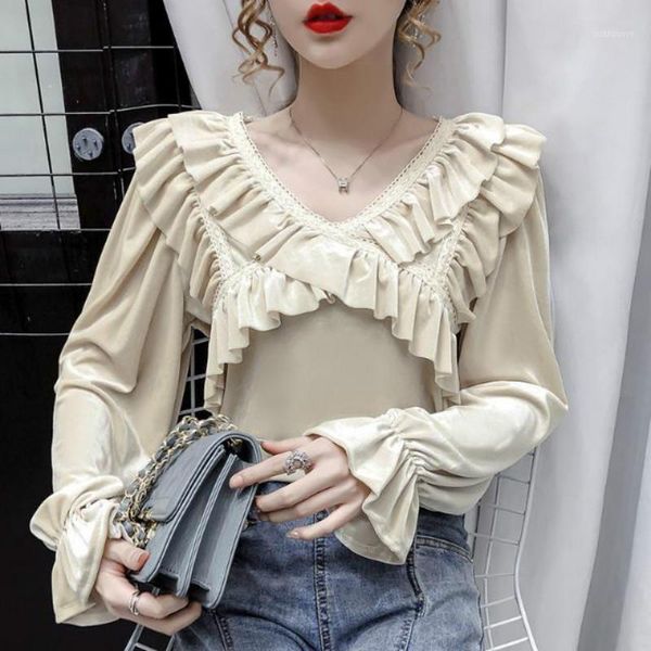 2020 new women fashion lace long flare sleeve blouse slim fit blouse women's shirt ruffled button v neck d161, White
2020 new women fashion lace long flare sleeve blouse slim fit blouse women's shirt ruffled button v neck d161, White