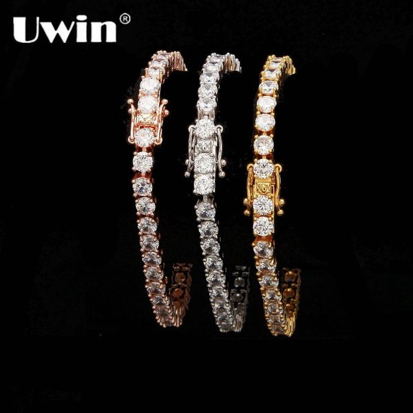 uwin 1 row cubic zircon tennis link bracelet rose gold/silver color iced out mens cz bracelet fashion jewelry 200928, Black
uwin 1 row cubic zircon tennis link bracelet rose gold/silver color iced out mens cz bracelet fashion jewelry 200928, Black
