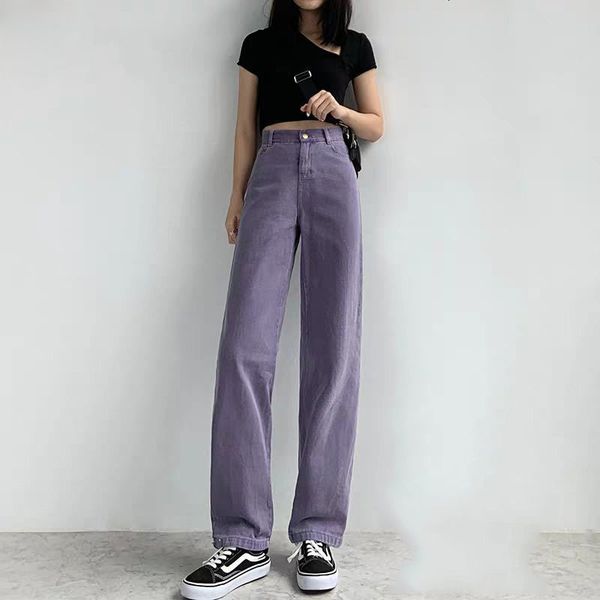 wild high waist purple jeans trouser women boyfriends korean wide leg denim pants streetwear lady casual loose jeans, Blue
wild high waist purple jeans trouser women boyfriends korean wide leg denim pants streetwear lady casual loose jeans, Blue