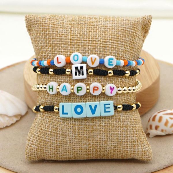 shinus bohemian gold bead colorfast rope braided beads bracelets colorful letter beaded chain bracelet femme jewelry making, Black
shinus bohemian gold bead colorfast rope braided beads bracelets colorful letter beaded chain bracelet femme jewelry making, Black