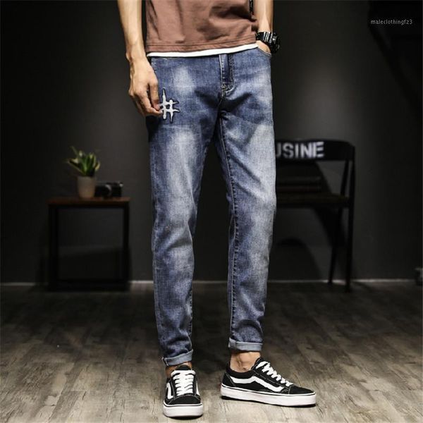 men's jeans baidafei 2021 men's korean style stretch slim youth fashion embroidery all-match casual mid solid student trousers men, Blue
men's jeans baidafei 2021 men's korean style stretch slim youth fashion embroidery all-match casual mid solid student trousers men, Blue