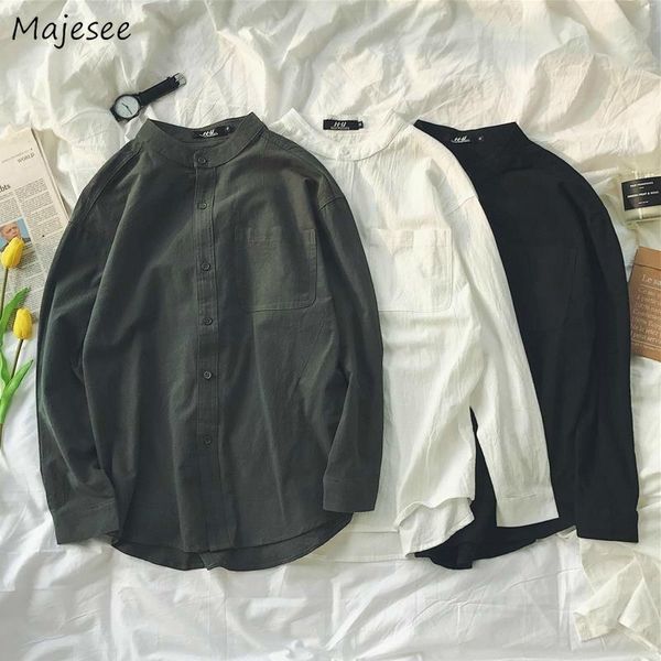 men shirts loose harajku japanese style soft mens simple solid all-match male long sleeve streetwear leisure outwear breathable, White;black
men shirts loose harajku japanese style soft mens simple solid all-match male long sleeve streetwear leisure outwear breathable, White;black