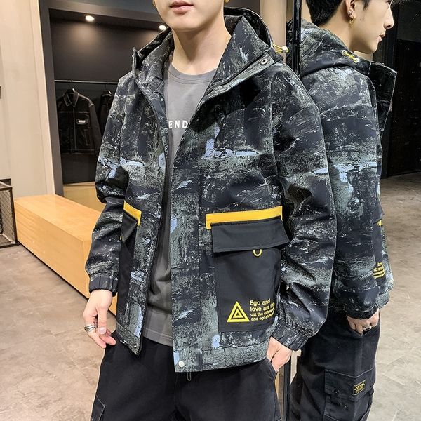 zuh1g men's 2020 new autumn korean hooded trendy handsome camouflage tooling jacketstyle casual jacket jacket men's clothing oekpa, Blue
zuh1g men's 2020 new autumn korean hooded trendy handsome camouflage tooling jacketstyle casual jacket jacket men's clothing oekpa, Blue