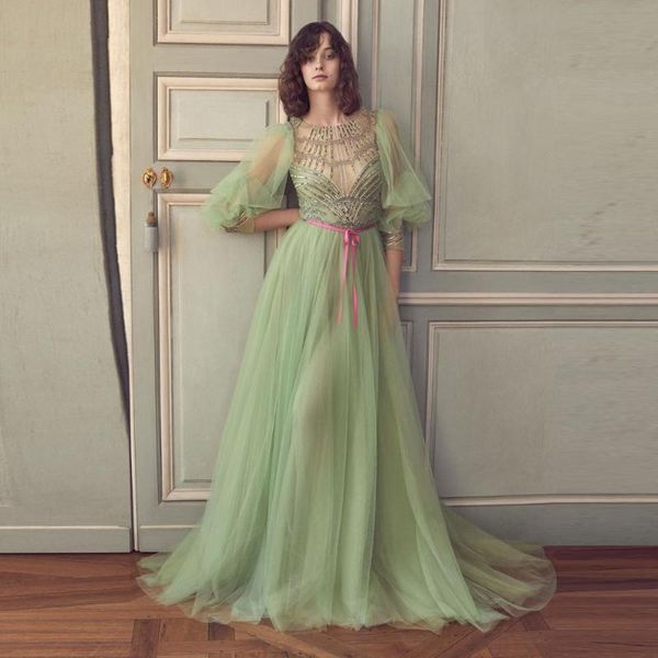 casual dresses elegant mint green beaded crystal tulle formal event party illusion full sleeves a-line long gowns, Black;gray
casual dresses elegant mint green beaded crystal tulle formal event party illusion full sleeves a-line long gowns, Black;gray