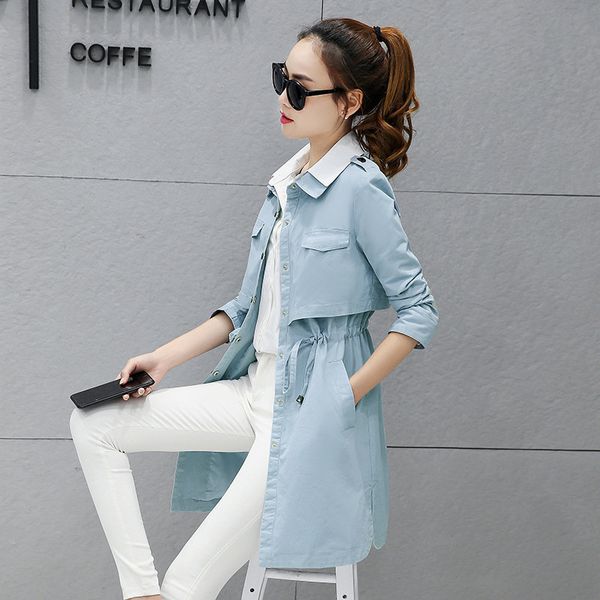 2021 new trench spring autumn woman's jacket unique breasted thin outwear pink ladies women's coat wxf101 da14, Tan;black
2021 new trench spring autumn woman's jacket unique breasted thin outwear pink ladies women's coat wxf101 da14, Tan;black
