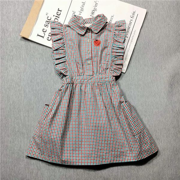 2020 spring and summer new children's girl dress red and green check print lapel sleeveless dress, Red;yellow
2020 spring and summer new children's girl dress red and green check print lapel sleeveless dress, Red;yellow