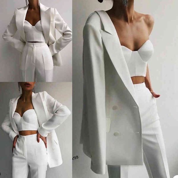 women's suits & blazers women suit custom made fashion elegant peaked lapel blazer 2 pieces ( jacket + pants ) smart casual daily wear, White;black
women's suits & blazers women suit custom made fashion elegant peaked lapel blazer 2 pieces ( jacket + pants ) smart casual daily wear, White;black