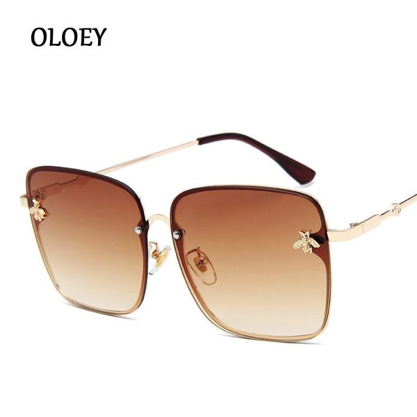 retro square bee sunglasses women brand designer metal frame oversized sun glasses fashion men gradient shades oculos uv400, White;black
retro square bee sunglasses women brand designer metal frame oversized sun glasses fashion men gradient shades oculos uv400, White;black