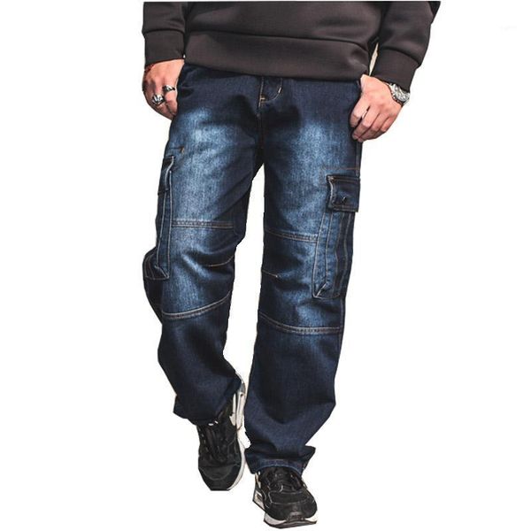 mcikkny men cargo baggy jeans pants multi pockets loose casual motorcycle denim trousers for male plus size 30-461, Blue
mcikkny men cargo baggy jeans pants multi pockets loose casual motorcycle denim trousers for male plus size 30-461, Blue