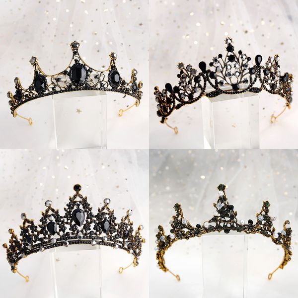 2020 japan and south korea new headdress black atmosphere crown female wedding dress accessories, Silver
2020 japan and south korea new headdress black atmosphere crown female wedding dress accessories, Silver
