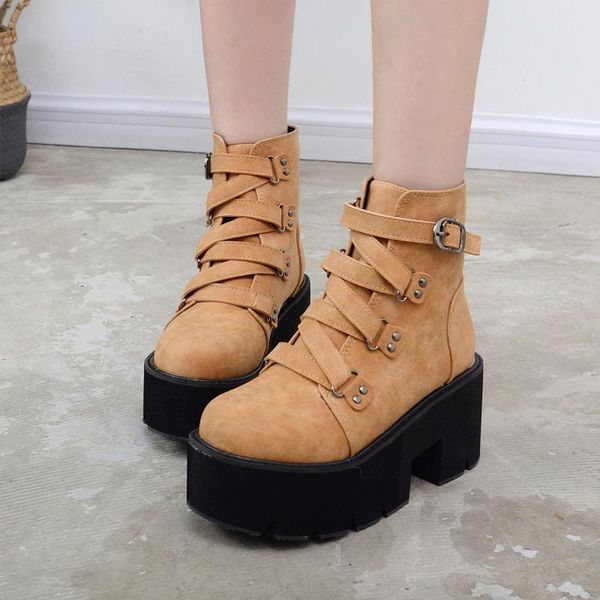 women's boots platform women chunky ankle boots woman leather metal buckle shoes female comfortable flat ladies footwear, Black
women's boots platform women chunky ankle boots woman leather metal buckle shoes female comfortable flat ladies footwear, Black