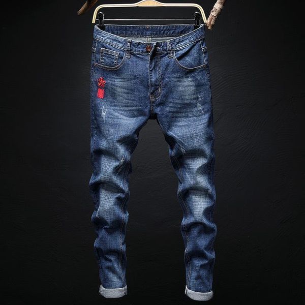 new arrivals men's fashion biker jeans slim fit straight denim pants distressed trousers, Blue
new arrivals men's fashion biker jeans slim fit straight denim pants distressed trousers, Blue