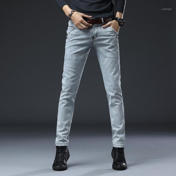 korean trend jeans slim elastic tight-fitting personality pencil pants feet pants solid color trousers fashion casual men's wear1, Blue
korean trend jeans slim elastic tight-fitting personality pencil pants feet pants solid color trousers fashion casual men's wear1, Blue