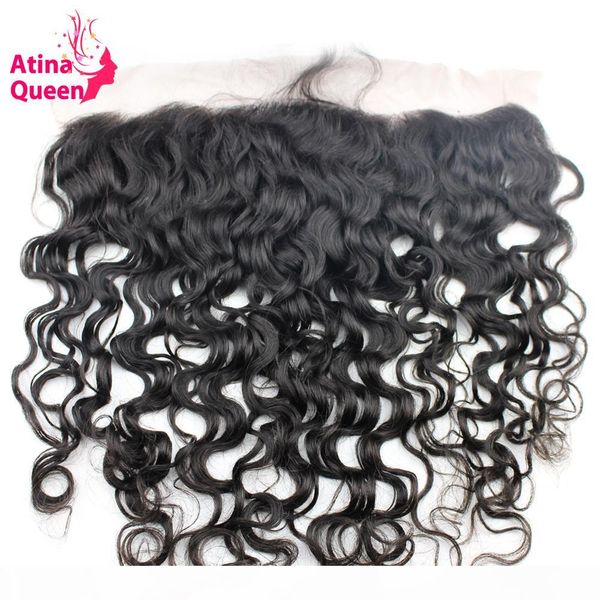 atina queen brazilian water wave lace frontal closure 13*4 ear to ear with baby hair natural hairline 100% remy human hair, Black 
atina queen brazilian water wave lace frontal closure 13*4 ear to ear with baby hair natural hairline 100% remy human hair, Black