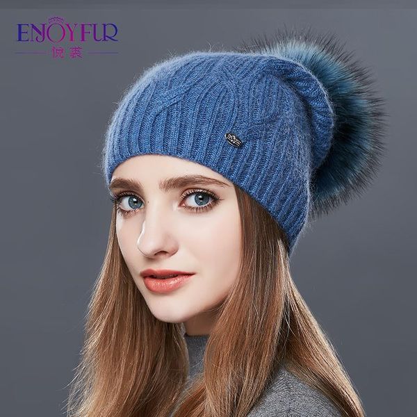 beanie/skull caps enjoyfur cashmere women winter hats fashion link type knitted hat female girl autumn fur pompoms beanies 2021, Blue;gray
beanie/skull caps enjoyfur cashmere women winter hats fashion link type knitted hat female girl autumn fur pompoms beanies 2021, Blue;gray