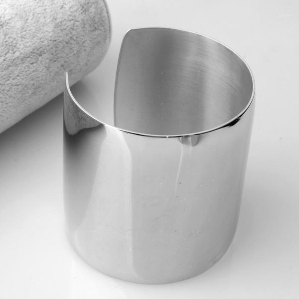stainless steel silver tone smooth bracelet vintage fashion men's women's wristband jewelry friend gift1, White
stainless steel silver tone smooth bracelet vintage fashion men's women's wristband jewelry friend gift1, White