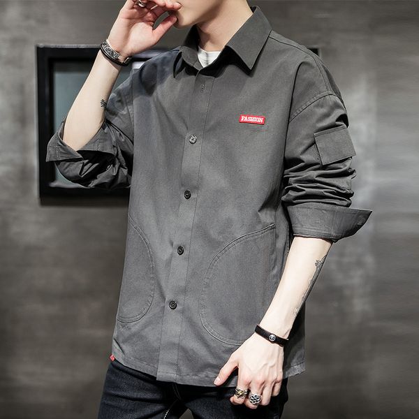 young men cultivate themselves casual shirts joker pure cotton long sleeve 2021 men's spring and autumn new casual and simple, White;black
young men cultivate themselves casual shirts joker pure cotton long sleeve 2021 men's spring and autumn new casual and simple, White;black