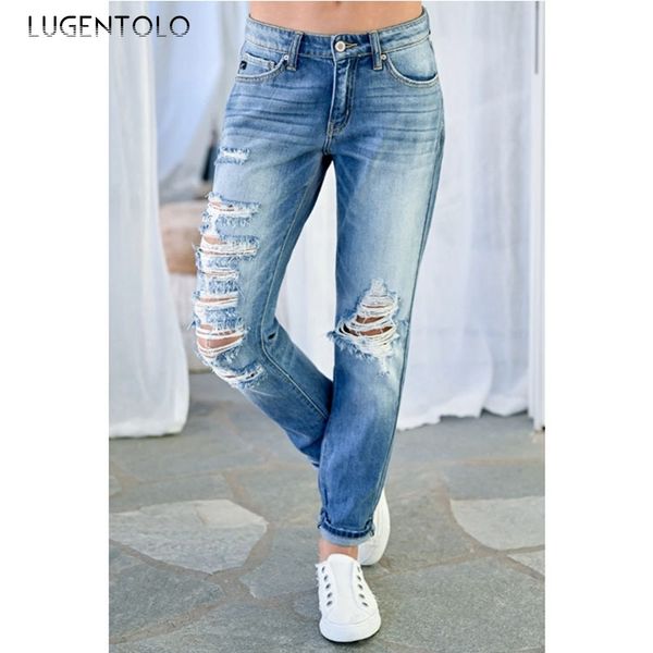 женщины длинные джинсы summer casual straight ripped hole тонкий омывается синий карманный уличная мода женский джинсы lugentolo, Blue
женщины длинные джинсы summer casual straight ripped hole тонкий омывается синий карманный уличная мода женский джинсы lugentolo, Blue