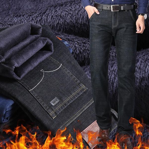 men's jeans winter warm blue black business casual elastic straight denim plus velvet thick pants male brand clothes
men's jeans winter warm blue black business casual elastic straight denim plus velvet thick pants male brand clothes