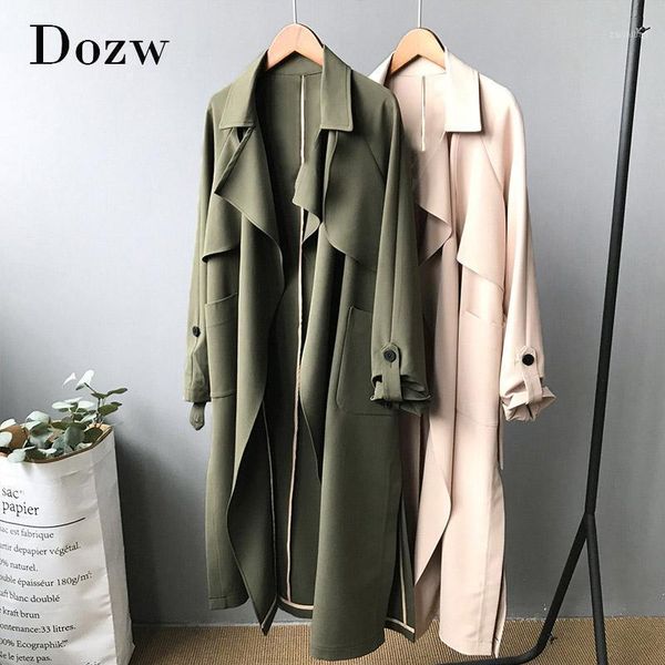 elegant solid color windbreaker women coat with pockets 2021 fashion split hem sashes outwear casual long trench1, Tan;black
elegant solid color windbreaker women coat with pockets 2021 fashion split hem sashes outwear casual long trench1, Tan;black