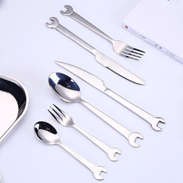 forks 1pc creative wrench shape stainless steel dinner knife fork coffee spoon dinnerware set cutlery utensil kitchen accessories
forks 1pc creative wrench shape stainless steel dinner knife fork coffee spoon dinnerware set cutlery utensil kitchen accessories