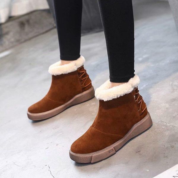 boots warm plush ankle shoes woman snow flock flat platform women female lace up fashion winter plus size, Black
boots warm plush ankle shoes woman snow flock flat platform women female lace up fashion winter plus size, Black