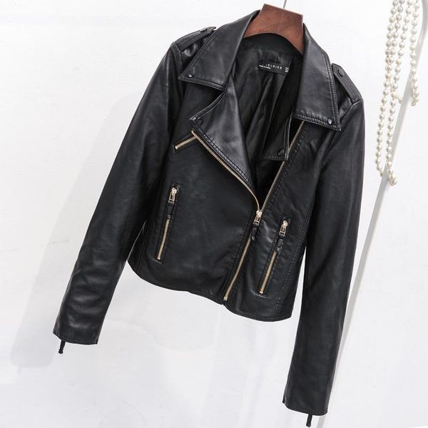 2020 new spring autumn fashion short female leather jacket long sleeve black outwear rivet zipper faux leather coat for women1
2020 new spring autumn fashion short female leather jacket long sleeve black outwear rivet zipper faux leather coat for women1