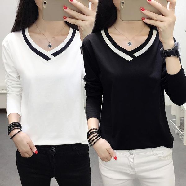 women's t-shirt banerdanni women 2021 autumn arrival long sleeve v neck casual tshirt for basic plus size 5xl tees1, White
women's t-shirt banerdanni women 2021 autumn arrival long sleeve v neck casual tshirt for basic plus size 5xl tees1, White