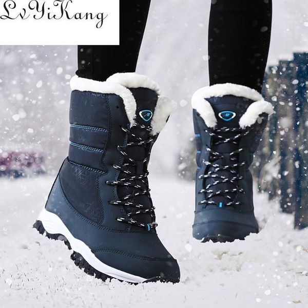 boots women waterproof winter shoes snow platform keep warm ankle with thick fur heels botas mujer 20211, Black
boots women waterproof winter shoes snow platform keep warm ankle with thick fur heels botas mujer 20211, Black